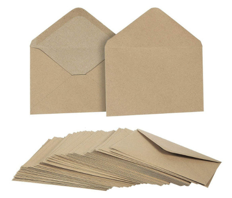 ブラウン色の技術のペーパー封筒、50部分の輪郭の折り返しの封筒