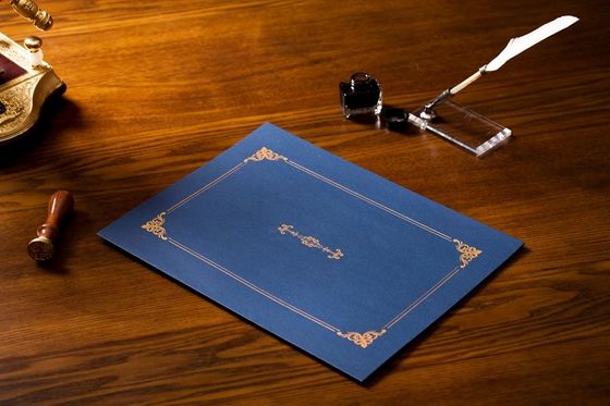 熱い押す再結集の青い文書および証明書のホールダーのセリウム/SGSは承認しました